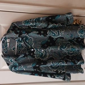 Kim Rodgers 2x blue blouse.